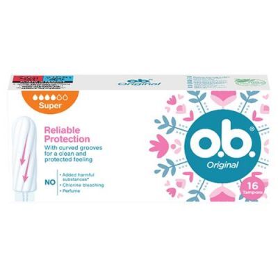 OB Orginal Super Tampony higieniczne, 16 sztuk