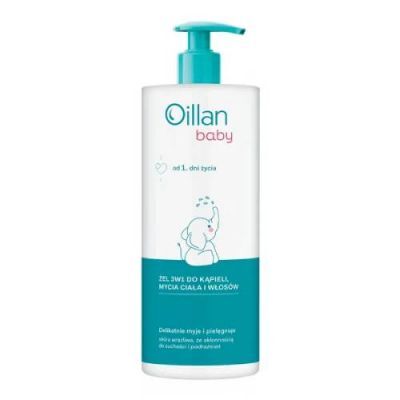 OILLAN Baby Żel 3w1 do kąpieli, mycia ciała i włosów, 750ml