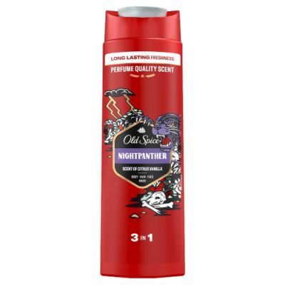 Old Spice Night Panther Żel pod prysznic i szampon do włosów dla mężczyzn, 400 ml