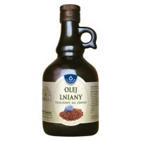 OLEJ LNIANY tłoczony na zimno 500 ml OLEOFARM