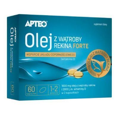 Olej z wątroby rekina Forte APTEO, 60 kapsułek KRÓTKA DATA 31.07.2026
