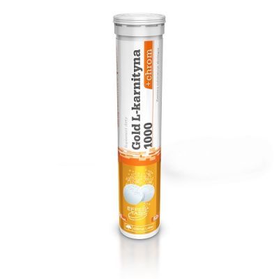 OLIMP GOLD L-Karnityna 1000 + Chrom 20 tabletek musujących  smak cytrynowy