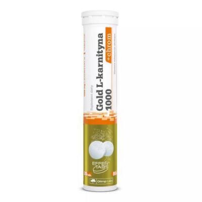 OLIMP Gold L-karnityna 1000 + chrom - pomarańcza, 20 tabletek musujących