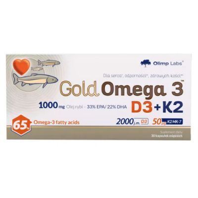 OLIMP GOLD OMEGA 3 D3 + K2  30 kapsułek na serce