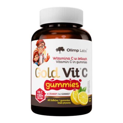 Olimp Gold Vit C Witamina C w żelkach smak cytrynowy, 60 szt.