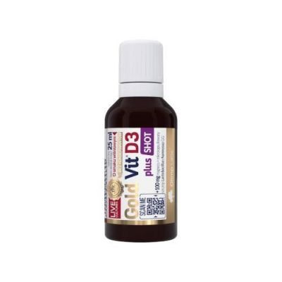Olimp Gold Vit D3 plus Shot wiśniowy, 25 ml Ampułka KRÓTKA DATA 03.06.2026