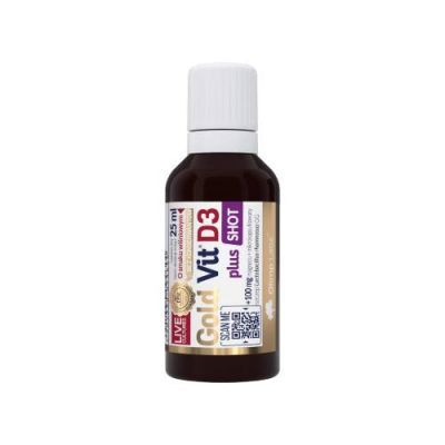 Olimp Gold Vit D3 plus Shot wiśniowy, 25 ml Ampułka