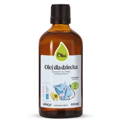 Olini Olej dla dziecka tłoczony na zimno nierafinowany, 100 ml