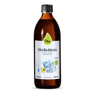 Olini Olej dla dziecka tłoczony na zimno nierafinowany, 500 ml