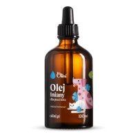 Olini Olej lniany dla zwierząt, 100 ml