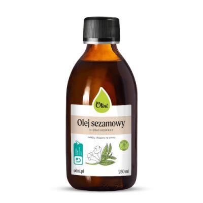 Olini Olej sezamowy tłoczony na zimno nierafinowany, 250 ml