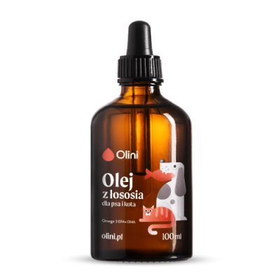 Olini Olej z łososia dla psa i kota, 100 ml
