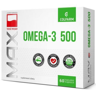 MAX OMEGA-3  500 60 kapsułek COLFARM