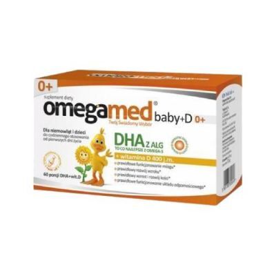 Omegamed Baby+D, kapsułki, twist-off, 60 sztuk