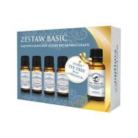 OPTIMA NATURA Zestaw Basic: Olejek eukaliptusowy 10ml + Olejek sosnowy 10ml + Olejek lawendowy 10ml + Olejek pomarańczowy 10ml + Olejek Tee Tree 30ml KRÓTKA DATA 31.12.2024