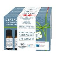 Optima Natura Zestaw Potrójny Pakiet Zestaw Zdrowia Szczęścia i Miłości Olejki eteryczne, 9 x 10 ml