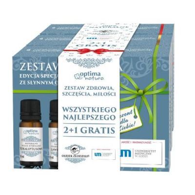 Optima Natura Zestaw Potrójny Pakiet Zestaw Zdrowia Szczęścia i Miłości Olejki eteryczne, 9 x 10 ml