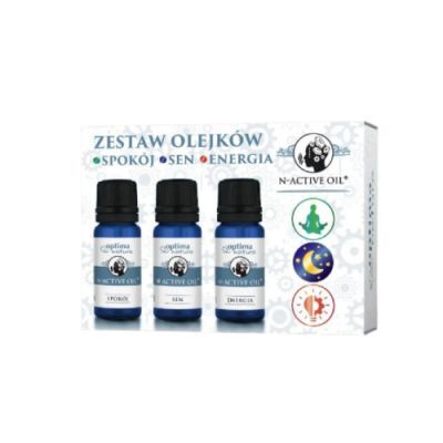 OPTIMA NATURA Zestaw Spokój Sen Energia olejki eteryczne, 3x 10ml