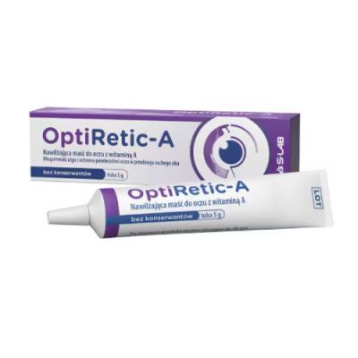 OptiRetic-A Nawilżająca maść do oczu z witaminą A, 5 g