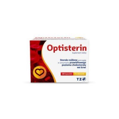 Optisterin, - Wspomaga utrzymanie odpowiedniego stężenia cholesterolu, 60 kapsułek  KRÓTKA DATA 28.02.2025