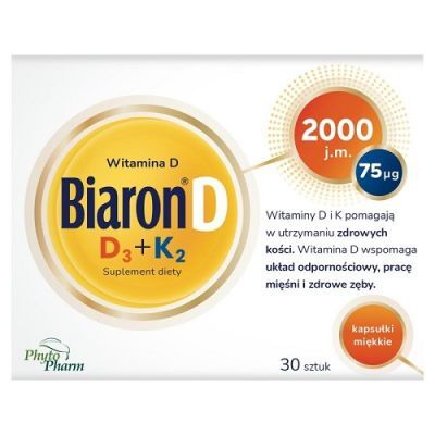 BIARON D D3 2000 + K2 75  30 kapsułek