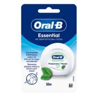 Oral-B Essential Floss Woskowana nić dentystyczna smak miętowy, 50 m