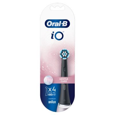 Oral-B iO Gentle Care Końcówki wymienne do szczoteczek elektrycznych czarne, 4 szt.