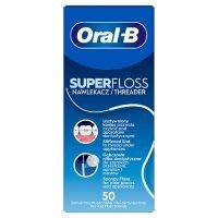 Oral-B Superfloss Nić dentystyczna do aparatów ortodontycznych i mostów, 50 pasm