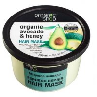 ORGANIC SHOP Maska do włosów odbudowująca  miód i awokado 250 ml