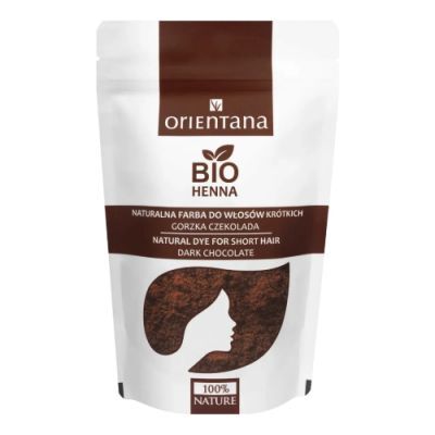Orientana Bio Henna Naturalna farba do włosów Gorzka czekolada, 50 g