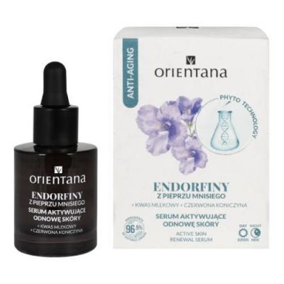Orientana Phyto Technology Serum aktywujące odnowę skóry Endorfiny Kwas Mlekowy Czerwona Koniczyna, 30 ml