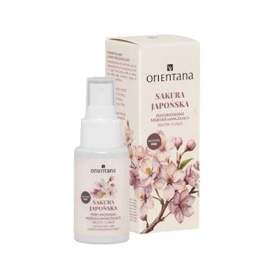 Orientana Sakura Japońska Perfumowana mgiełka nawilżająca do ciała i włosów, 50 ml