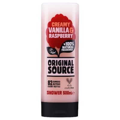 Original Source Żel pod prysznic Creamy Vanilla & Raspberry, 500 ml