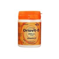 ORIOVIT-D 2000 j.m. 50 mcg 100 tabletek do żucia o smaku cytrusowym