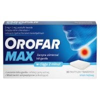 OROFAR MAX 30 pastylek, lek na ból gardła