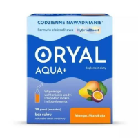 Oryal Aqua+ Mango, Marakuja, 14 sasz. KRÓTKA DATA 03.01.2027