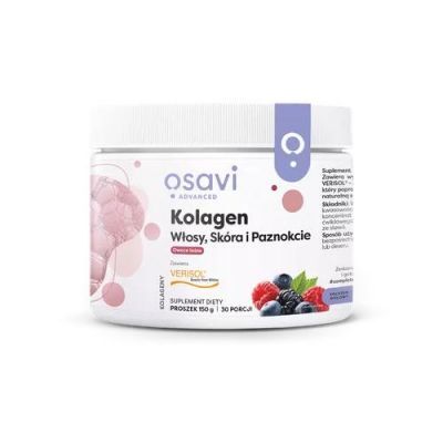OSAVI Advanced Kolagen Włosy, Skóra i Paznokcie - smak Owoce Leśne Proszek, 150g