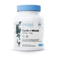 OSAVI Cynk 15 mg + Miedź 1 mg, 120 kaps.