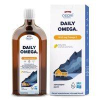 OSAVI Daily Omega 1600 mg Omega 3 naturalny aromat cytrynowy, 500 ml