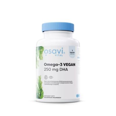 OSAVI Kwasy Omega-3 250mg DHA, 120kaps. VEGAN