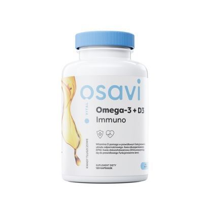 OSAVI OMEGA-3+ D3 IMMUNO 120 kapsułek miękkich o smaku cytrynowym