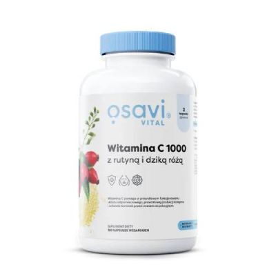 Osavi Witamina C 1000 z rutyną i dziką różą, 180 kaps.