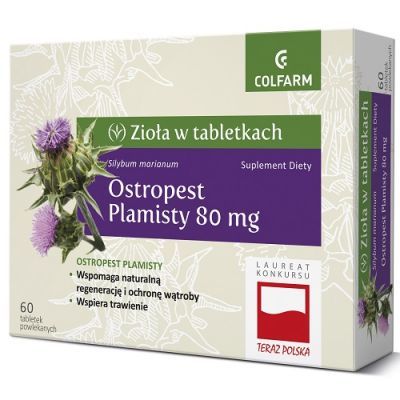OSTROPEST PLAMISTY 60 tabletek COLFARM+ Ostropest plamisty 10 tabletek GRATIS