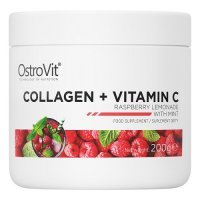 OSTROVIT Collagen + Vitamin C 200 g lemoniada malinowo-miętowa
