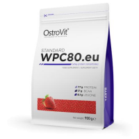 OSTROVIT STANDARD WPC80.eu 900 g białko serwatkowe o smaku truskawkowym