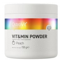 OstroVit Vit &amp; Min w proszku o smaku brzoskwiniowym, 150 g