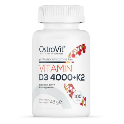 OSTROVIT Vitamin D3 4000 + K2 100 tabletek kości, zęby