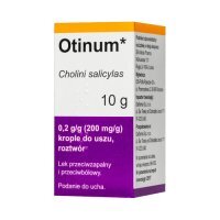 Otinum 0,2 g/g (200 mg/g) krople do uszu, roztwór, 10 g - lek przeciwzapalny i przeciwbólowy