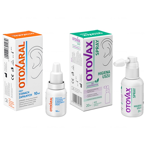 OTOXARAL krople do uszu 10 ml + OTOVAX Spray do uszu 20 ml - cena i