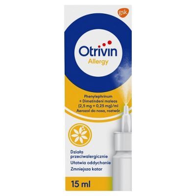 OTRIVIN ALLERGY aerozol do nosa 15 ml, na katar alergiczny